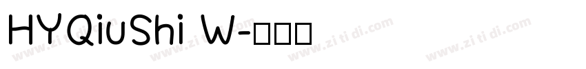 HYQiuShi W字体转换